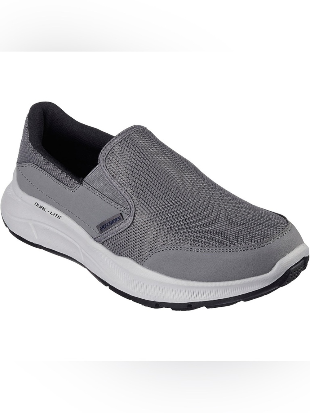 Skechers Men's Grey Slip-On Dual-Lite Casual Shoe